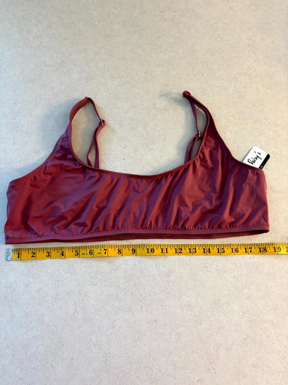 NWT Dippin Daisy's Bikini top Mauve Plus Size 3X Bandeau